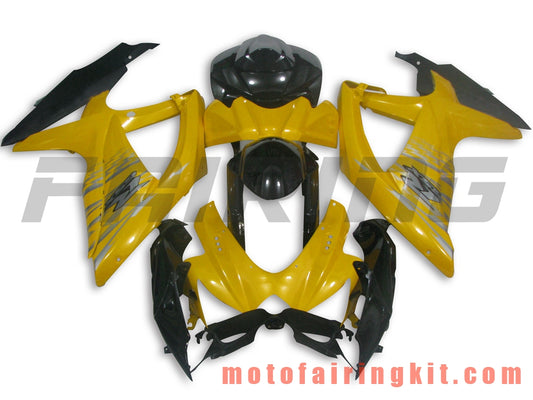 Fairing Kits Fit for GSX-R750 GSX-R600 K8 2008 2009 2010 GSXR 600 750 Plastic ABS Injection Mold Complete Motorcycle Body Aftermarket Bodywork Frame (Yellow & Black) B056