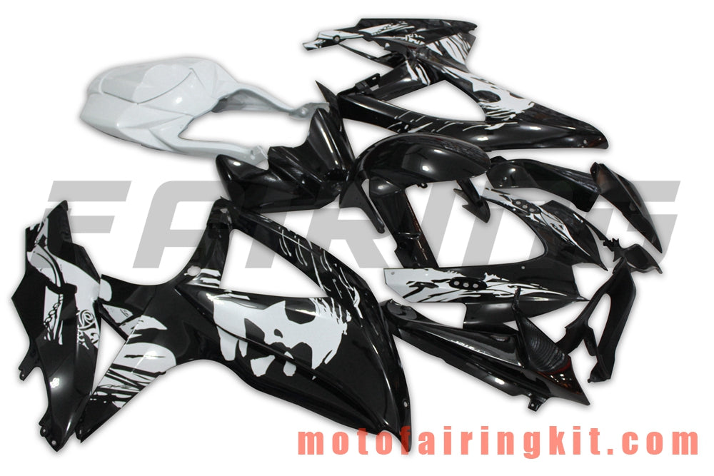 Fairing Kits Fit for GSX-R750 GSX-R600 K8 2008 2009 2010 GSXR 600 750 Plastic ABS Injection Mold Complete Motorcycle Body Aftermarket Bodywork Frame (Black & White) B058