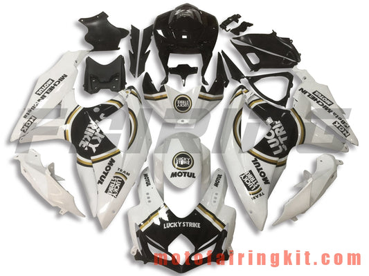 Fairing Kits Fit for GSX-R750 GSX-R600 K8 2008 2009 2010 GSXR 600 750 Plastic ABS Injection Mold Complete Motorcycle Body Aftermarket Bodywork Frame (White & Black) B068