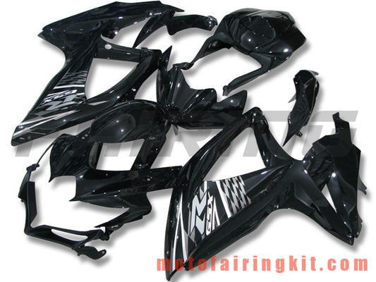 Fairing Kits Fit for GSX-R750 GSX-R600 K8 2008 2009 2010 GSXR 600 750 Plastic ABS Injection Mold Complete Motorcycle Body Aftermarket Bodywork Frame (Black) B074