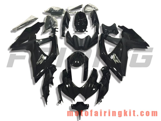 Fairing Kits Fit for GSX-R750 GSX-R600 K8 2008 2009 2010 GSXR 600 750 Plastic ABS Injection Mold Complete Motorcycle Body Aftermarket Bodywork Frame (Black) B075