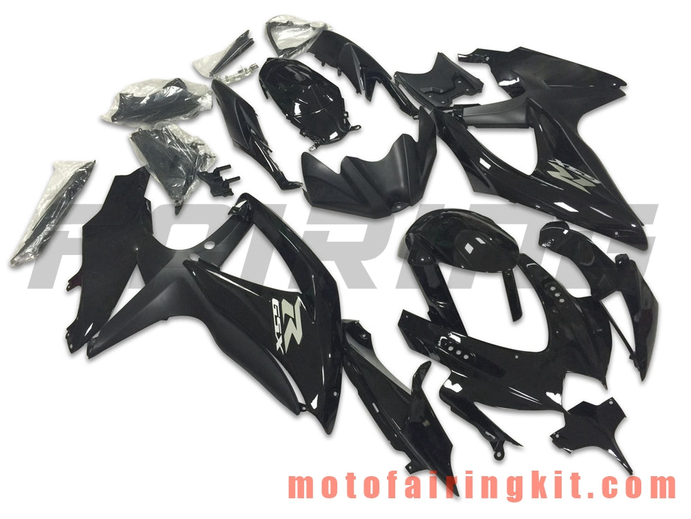 Fairing Kits Fit for GSX-R750 GSX-R600 K8 2008 2009 2010 GSXR 600 750 Plastic ABS Injection Mold Complete Motorcycle Body Aftermarket Bodywork Frame (Black) B075