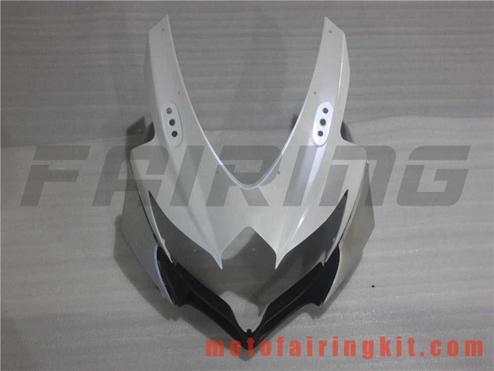 Kits de carenado aptos para GSX-R750 GSX-R600 K8 2008 2009 2010 GSXR 600 750 Molde de inyección de plástico ABS Carrocería completa para motocicleta Marco de carrocería de posventa (blanco y plateado) B076