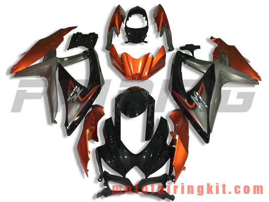 Fairing Kits Fit for GSX-R750 GSX-R600 K8 2008 2009 2010 GSXR 600 750 Plastic ABS Injection Mold Complete Motorcycle Body Aftermarket Bodywork Frame (Orange & Black) B077