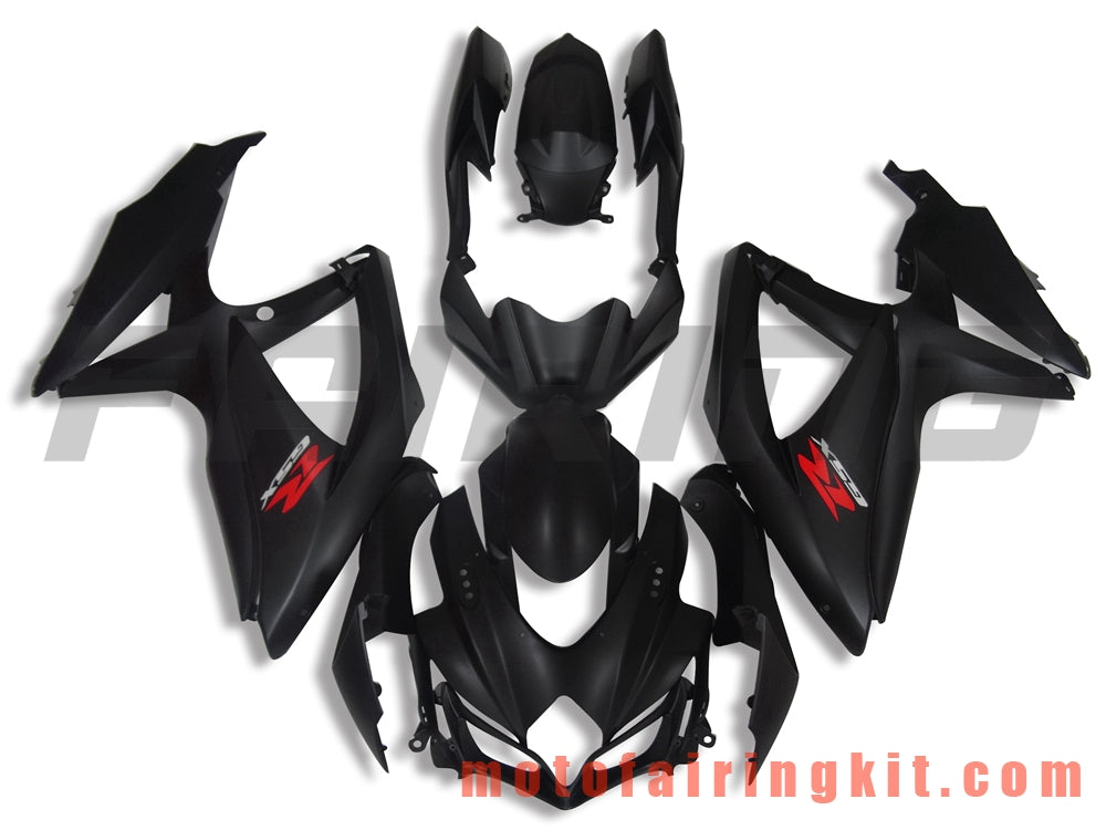 Kits de carenado aptos para GSX-R750 GSX-R600 K8 2008 2009 2010 GSXR 600 750 Molde de inyección de plástico ABS Carrocería completa para motocicleta Marco de carrocería de posventa (negro) B080