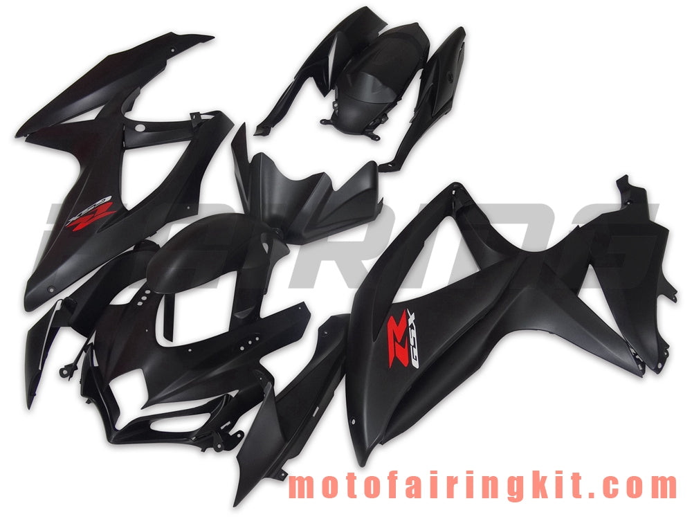 Fairing Kits Fit for GSX-R750 GSX-R600 K8 2008 2009 2010 GSXR 600 750 Plastic ABS Injection Mold Complete Motorcycle Body Aftermarket Bodywork Frame (Black) B080