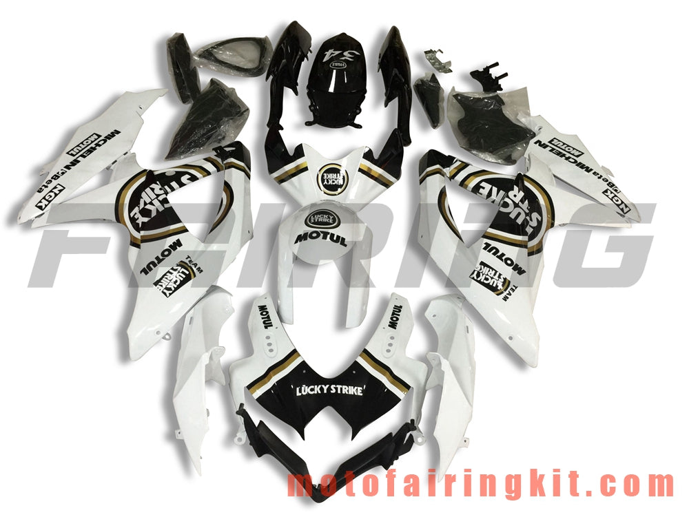 Kits de carenado aptos para GSX-R750 GSX-R600 K8 2008 2009 2010 GSXR 600 750 Molde de inyección de plástico ABS Carrocería completa para motocicleta Marco de carrocería de posventa (blanco y negro) B081