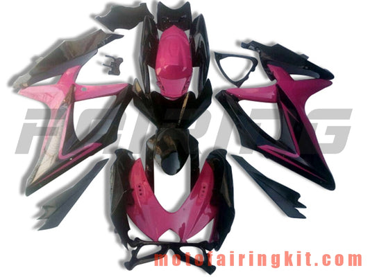 Fairing Kits Fit for GSX-R750 GSX-R600 K8 2008 2009 2010 GSXR 600 750 Plastic ABS Injection Mold Complete Motorcycle Body Aftermarket Bodywork Frame (Pink & Black) B103