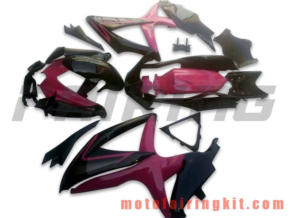 Fairing Kits Fit for GSX-R750 GSX-R600 K8 2008 2009 2010 GSXR 600 750 Plastic ABS Injection Mold Complete Motorcycle Body Aftermarket Bodywork Frame (Pink & Black) B103