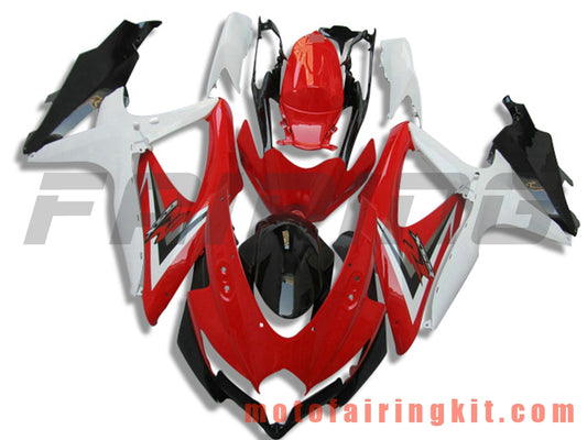 Fairing Kits Fit for GSX-R750 GSX-R600 K8 2008 2009 2010 GSXR 600 750 Plastic ABS Injection Mold Complete Motorcycle Body Aftermarket Bodywork Frame (Red & White) B104