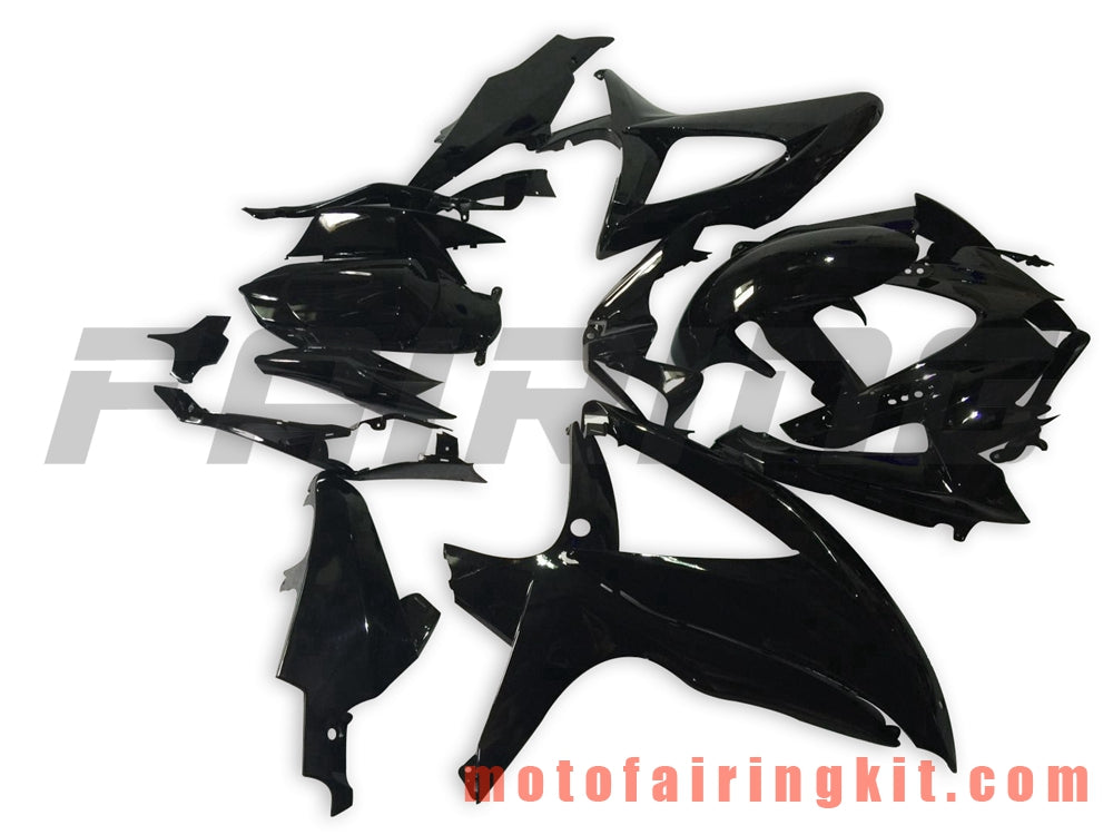 Kits de carenado aptos para GSX-R750 GSX-R600 K8 2008 2009 2010 GSXR 600 750 Molde de inyección de plástico ABS Carrocería completa para motocicleta Marco de carrocería de posventa (negro) B112