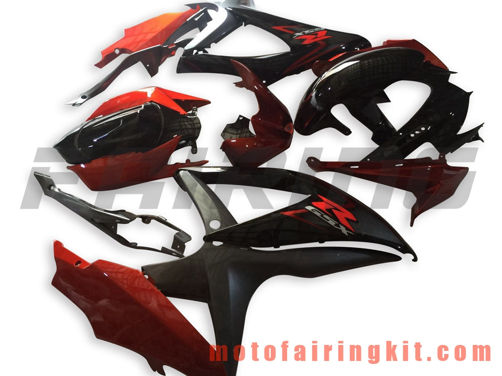 Fairing Kits Fit for GSX-R750 GSX-R600 K8 2008 2009 2010 GSXR 600 750 Plastic ABS Injection Mold Complete Motorcycle Body Aftermarket Bodywork Frame (Orange & Black) B116