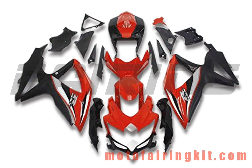 Kits de carenado aptos para GSX-R750 GSX-R600 K8 2008 2009 2010 GSXR 600 750 Molde de inyección de plástico ABS Carrocería completa para motocicleta Carrocería del mercado de accesorios Marco (rojo y negro) B118