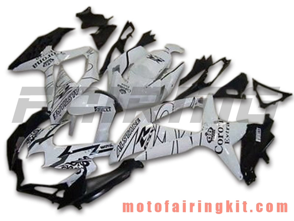 Fairing Kits Fit for GSX-R750 GSX-R600 K8 2008 2009 2010 GSXR 600 750 Plastic ABS Injection Mold Complete Motorcycle Body Aftermarket Bodywork Frame (White & Black) B123