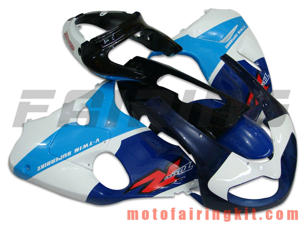 フェアリングキット TL1000R 1998 1999 2000 2001 2002 2003 TL 1000 R プラスチック ABS 射出成形 完全なオートバイボディ アフターマーケットボディワークフレーム (ブルー &amp; ホワイト) B010