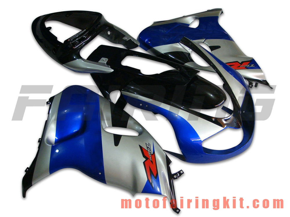 Fairing Kits Fit for TL1000R 1998 1999 2000 2001 2002 2003 TL 1000 R Plastic ABS Injection Mold Complete Motorcycle Body Aftermarket Bodywork Frame (Blue & Silver) B011