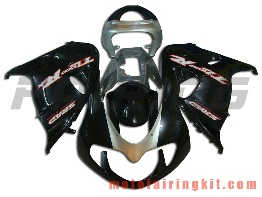 Kits de carenado aptos para TL1000R 1998 1999 2000 2001 2002 2003 TL 1000 R Molde de inyección de plástico ABS Carrocería completa para motocicleta Marco de carrocería de posventa (negro y plateado) B013