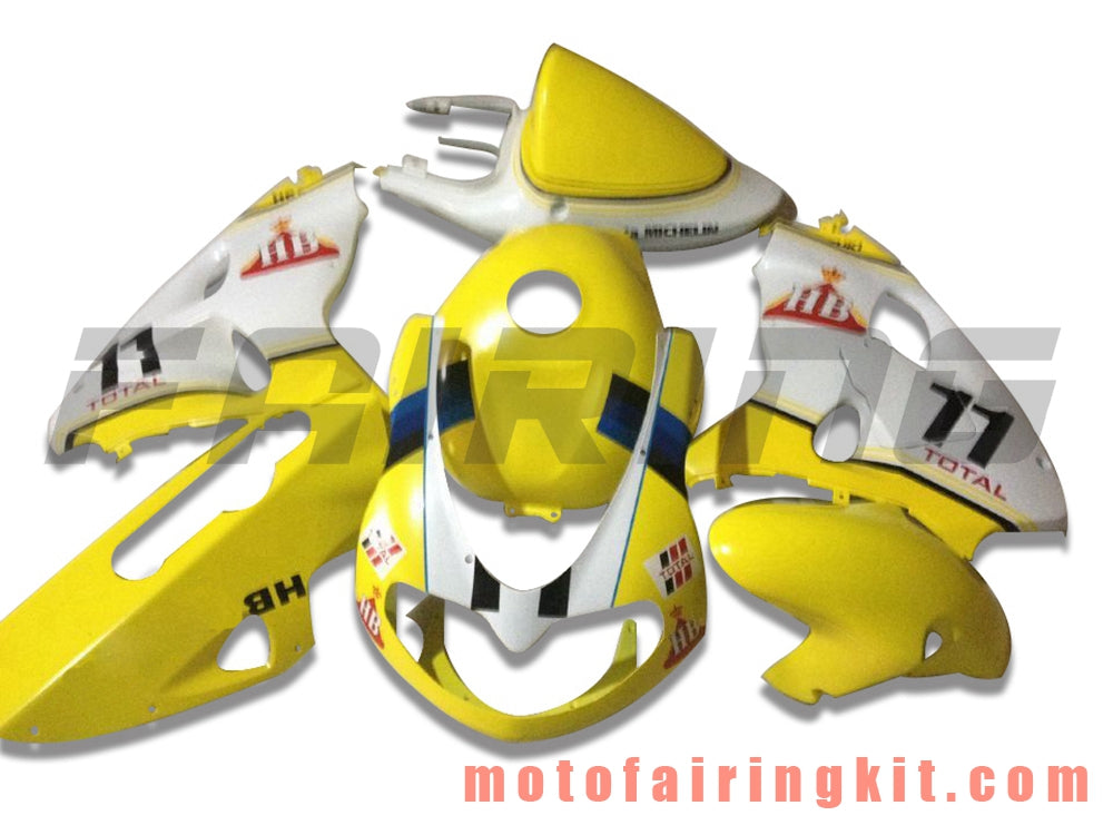 Fairing Kits Fit for TL1000R 1998 1999 2000 2001 2002 2003 TL 1000 R Plastic ABS Injection Mold Complete Motorcycle Body Aftermarket Bodywork Frame (Yellow & White) B021