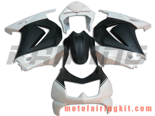 Kits de carenado aptos para EX250R 250 EX-250R ZX250 2008 2009 2010 2011 2012 Molde de inyección de plástico ABS Carrocería completa para motocicleta Marco de carrocería de posventa (blanco y negro) B001