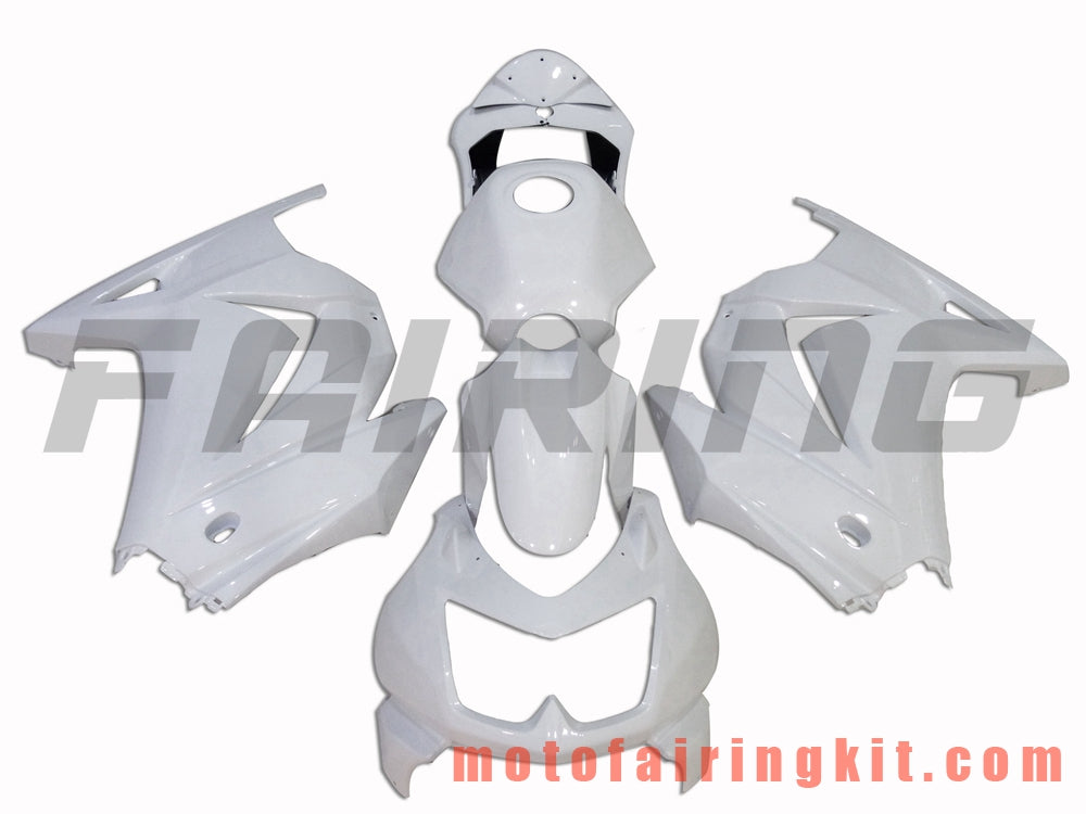 Fairing Kits Fit for EX250R 250 EX-250R ZX250 2008 2009 2010 2011 2012 Plastic ABS Injection Mold Complete Motorcycle Body Aftermarket Bodywork Frame (White) B003