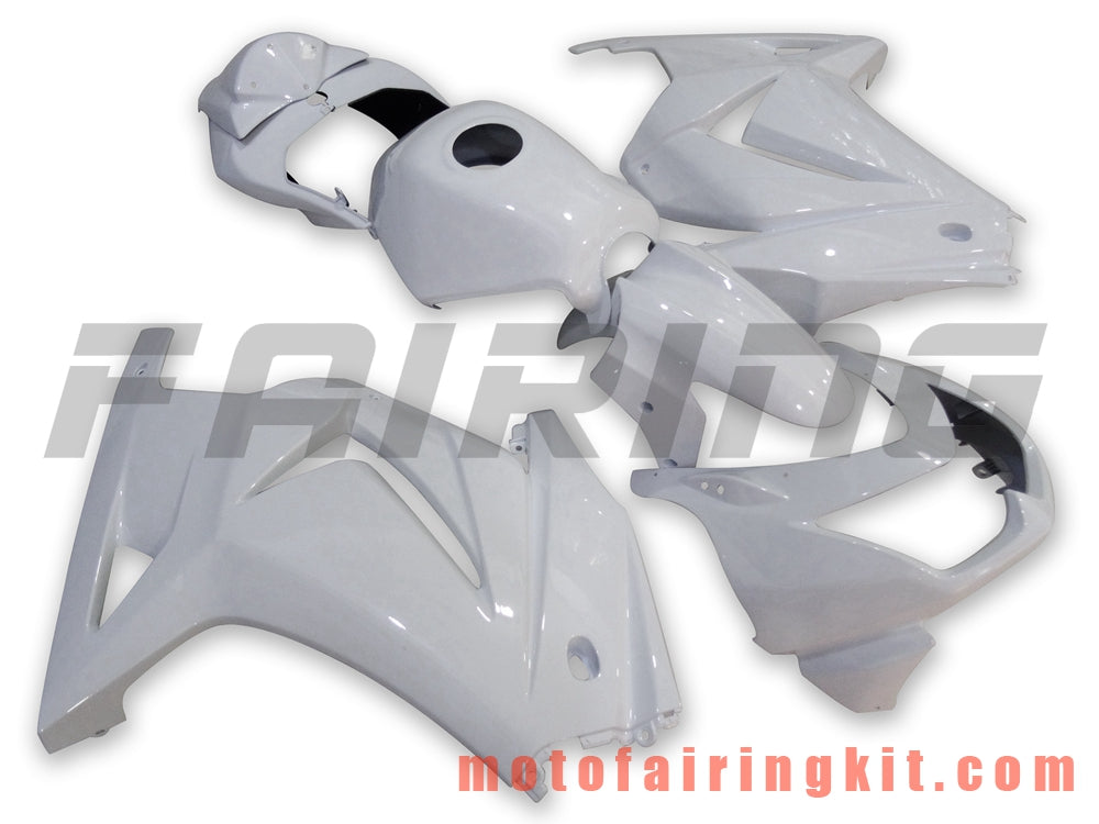 Fairing Kits Fit for EX250R 250 EX-250R ZX250 2008 2009 2010 2011 2012 Plastic ABS Injection Mold Complete Motorcycle Body Aftermarket Bodywork Frame (White) B003