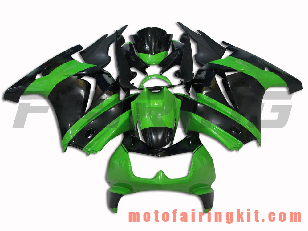 Fairing Kits Fit for EX250R 250 EX-250R ZX250 2008 2009 2010 2011 2012 Plastic ABS Injection Mold Complete Motorcycle Body Aftermarket Bodywork Frame (Green & Black) B006