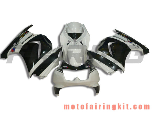 Fairing Kits Fit for EX250R 250 EX-250R ZX250 2008 2009 2010 2011 2012 Plastic ABS Injection Mold Complete Motorcycle Body Aftermarket Bodywork Frame (Black & White) B009