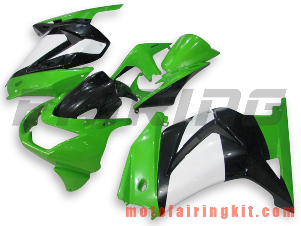 Fairing Kits Fit for EX250R 250 EX-250R ZX250 2008 2009 2010 2011 2012 Plastic ABS Injection Mold Complete Motorcycle Body Aftermarket Bodywork Frame (Green & Black) B011