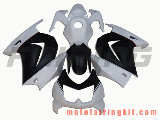 Fairing Kits Fit for EX250R 250 EX-250R ZX250 2008 2009 2010 2011 2012 Plastic ABS Injection Mold Complete Motorcycle Body Aftermarket Bodywork Frame (Black & White) B015