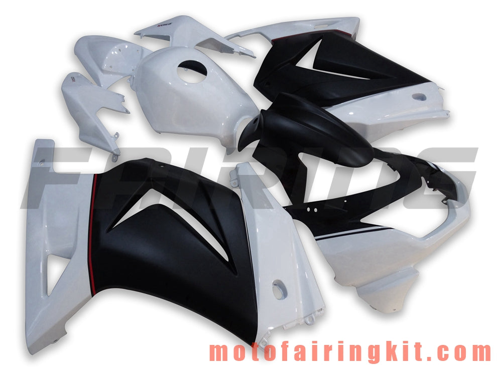 Fairing Kits Fit for EX250R 250 EX-250R ZX250 2008 2009 2010 2011 2012 Plastic ABS Injection Mold Complete Motorcycle Body Aftermarket Bodywork Frame (Black & White) B015