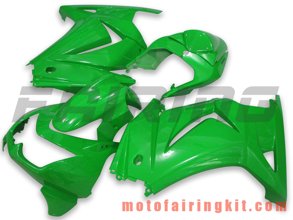 Kits de carenado aptos para EX250R 250 EX-250R ZX250 2008 2009 2010 2011 2012 Molde de inyección de plástico ABS Carrocería completa para motocicleta Carrocería del mercado de accesorios Marco (verde) B016