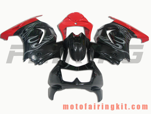 Kits de carenado aptos para EX250R 250 EX-250R ZX250 2008 2009 2010 2011 2012 Molde de inyección de plástico ABS Carrocería completa para motocicleta Marco de carrocería de posventa (negro y rojo) B017