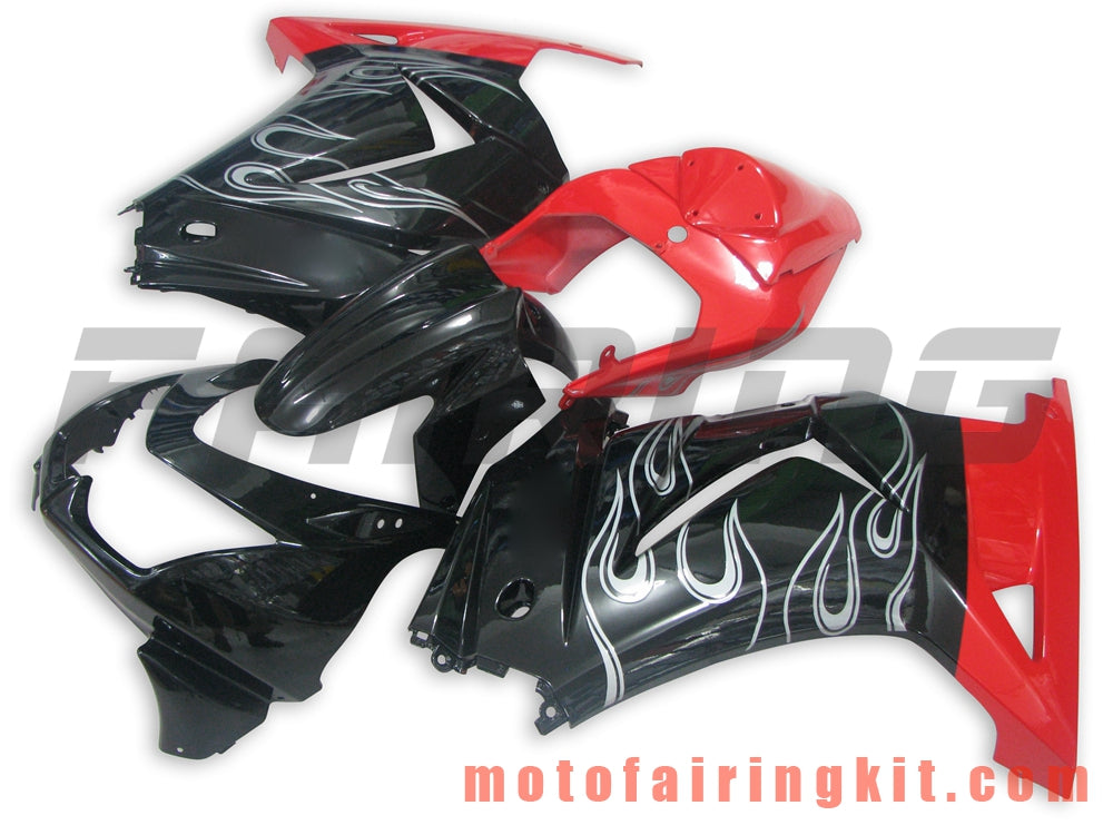 Kits de carenado aptos para EX250R 250 EX-250R ZX250 2008 2009 2010 2011 2012 Molde de inyección de plástico ABS Carrocería completa para motocicleta Marco de carrocería de posventa (negro y rojo) B017