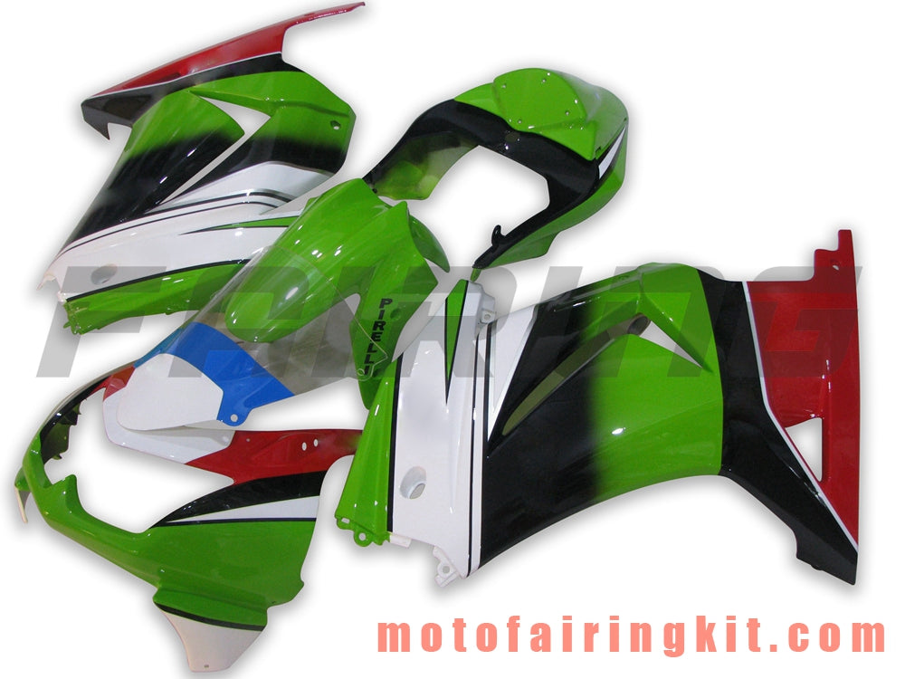 Fairing Kits Fit for EX250R 250 EX-250R ZX250 2008 2009 2010 2011 2012 Plastic ABS Injection Mold Complete Motorcycle Body Aftermarket Bodywork Frame (Green & White) B019