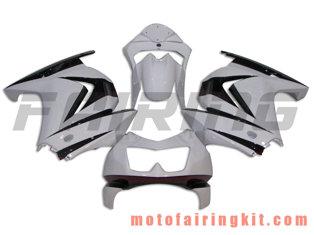 Kits de carenado aptos para EX250R 250 EX-250R ZX250 2008 2009 2010 2011 2012 Molde de inyección de plástico ABS Carrocería completa para motocicleta Marco de carrocería de posventa (blanco y negro) B020