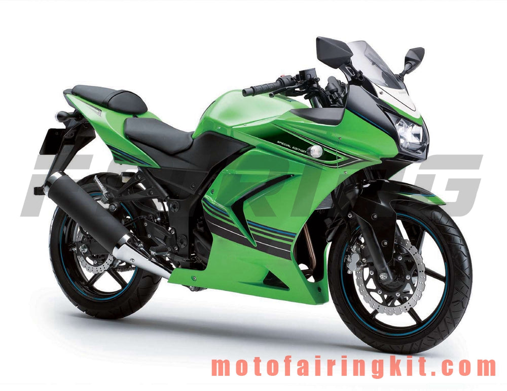 Fairing Kits Fit for EX250R 250 EX-250R ZX250 2008 2009 2010 2011 2012 Plastic ABS Injection Mold Complete Motorcycle Body Aftermarket Bodywork Frame (Green & Black) B022