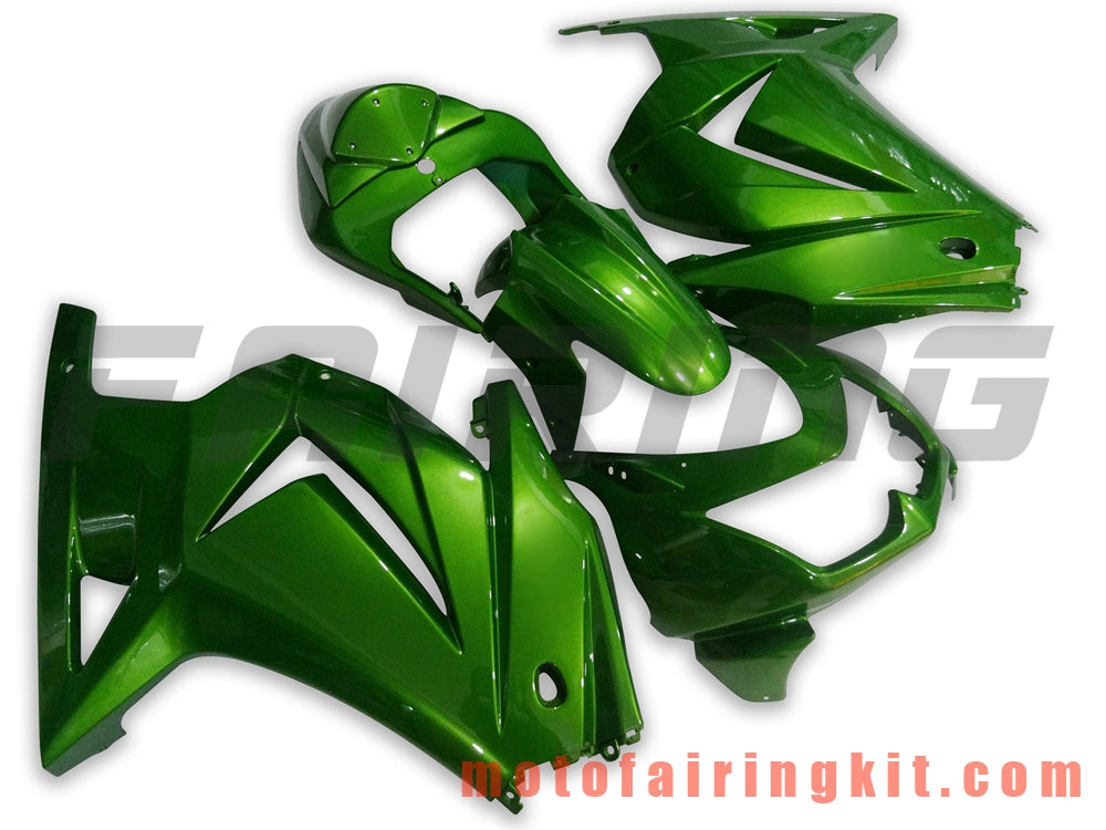 Kits de carenado aptos para EX250R 250 EX-250R ZX250 2008 2009 2010 2011 2012 Molde de inyección de plástico ABS Carrocería completa para motocicleta Carrocería del mercado de accesorios Marco (verde) B023