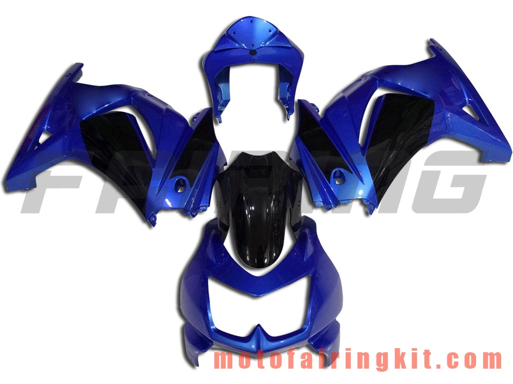 Fairing Kits Fit for EX250R 250 EX-250R ZX250 2008 2009 2010 2011 2012 Plastic ABS Injection Mold Complete Motorcycle Body Aftermarket Bodywork Frame (Blue & Black) B024