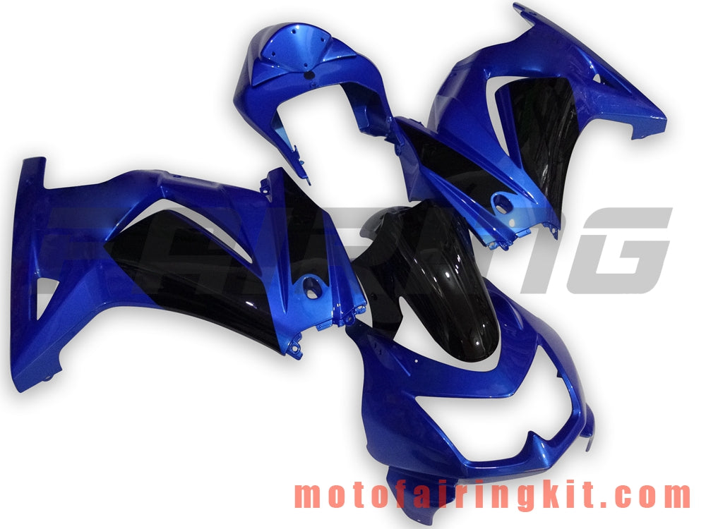 Fairing Kits Fit for EX250R 250 EX-250R ZX250 2008 2009 2010 2011 2012 Plastic ABS Injection Mold Complete Motorcycle Body Aftermarket Bodywork Frame (Blue & Black) B024