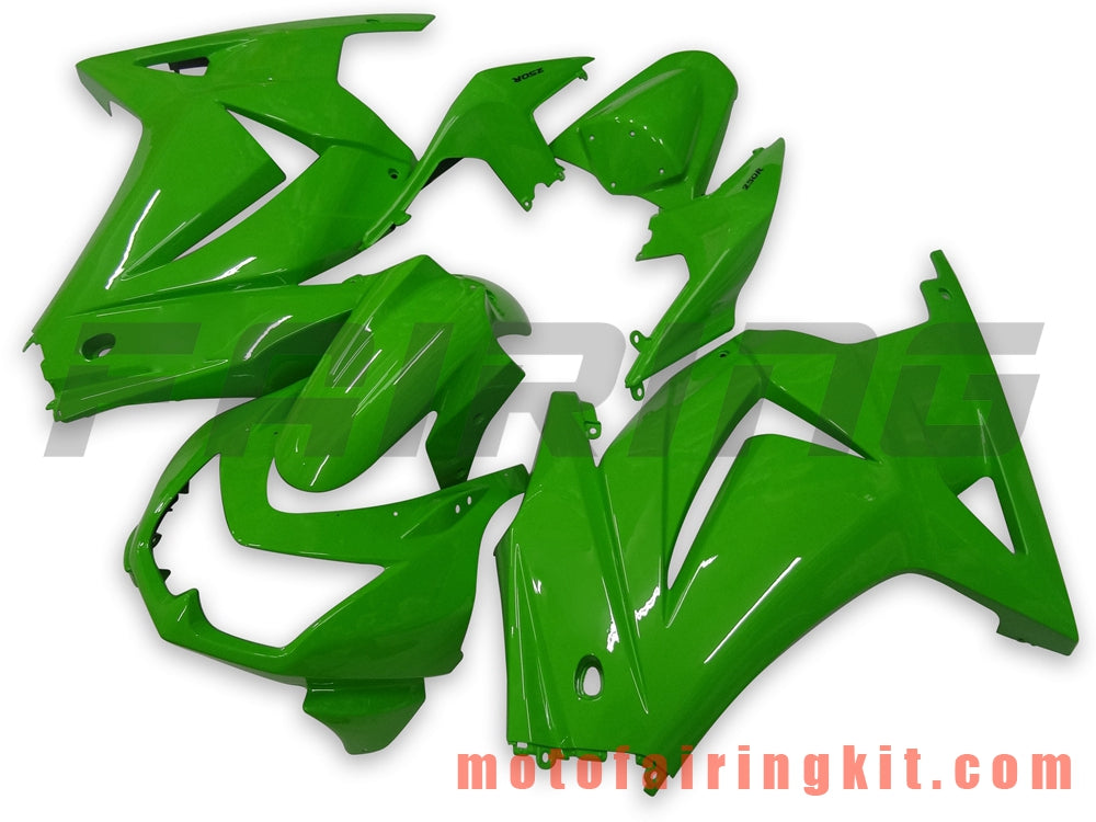 Fairing Kits Fit for EX250R 250 EX-250R ZX250 2008 2009 2010 2011 2012 Plastic ABS Injection Mold Complete Motorcycle Body Aftermarket Bodywork Frame (Green) B029