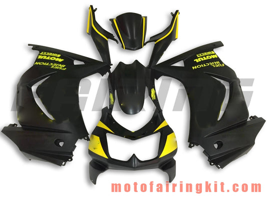 フェアリングキット EX250R 250 EX-250R ZX250 2008 2009 2010 2011 2012 プラスチック ABS 射出成形 完全なオートバイボディ アフターマーケットボディワークフレーム (ブラック &amp; イエロー) B030