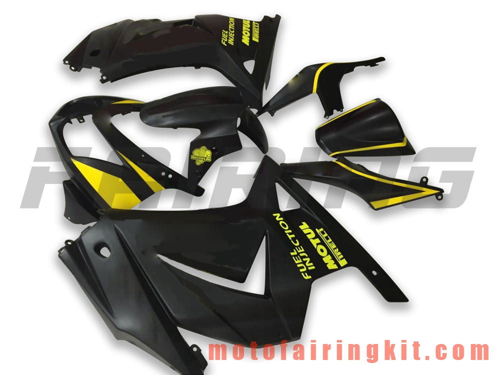 Fairing Kits Fit for EX250R 250 EX-250R ZX250 2008 2009 2010 2011 2012 Plastic ABS Injection Mold Complete Motorcycle Body Aftermarket Bodywork Frame (Black & Yellow) B030