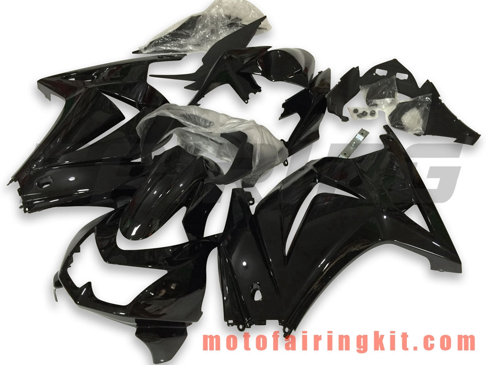 Kits de carenado aptos para EX250R 250 EX-250R ZX250 2008 2009 2010 2011 2012 Molde de inyección de plástico ABS Carrocería completa para motocicleta Marco de carrocería de posventa (negro) B034