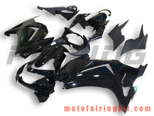 Kits de carenado aptos para EX250R 250 EX-250R ZX250 2008 2009 2010 2011 2012 Molde de inyección de plástico ABS Carrocería completa para motocicleta Marco de carrocería de posventa (negro) B037