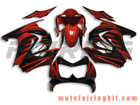 Fairing Kits Fit for EX250R 250 EX-250R ZX250 2008 2009 2010 2011 2012 Plastic ABS Injection Mold Complete Motorcycle Body Aftermarket Bodywork Frame (Red & Black) B043