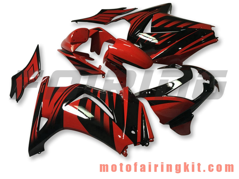 Fairing Kits Fit for EX250R 250 EX-250R ZX250 2008 2009 2010 2011 2012 Plastic ABS Injection Mold Complete Motorcycle Body Aftermarket Bodywork Frame (Red & Black) B043