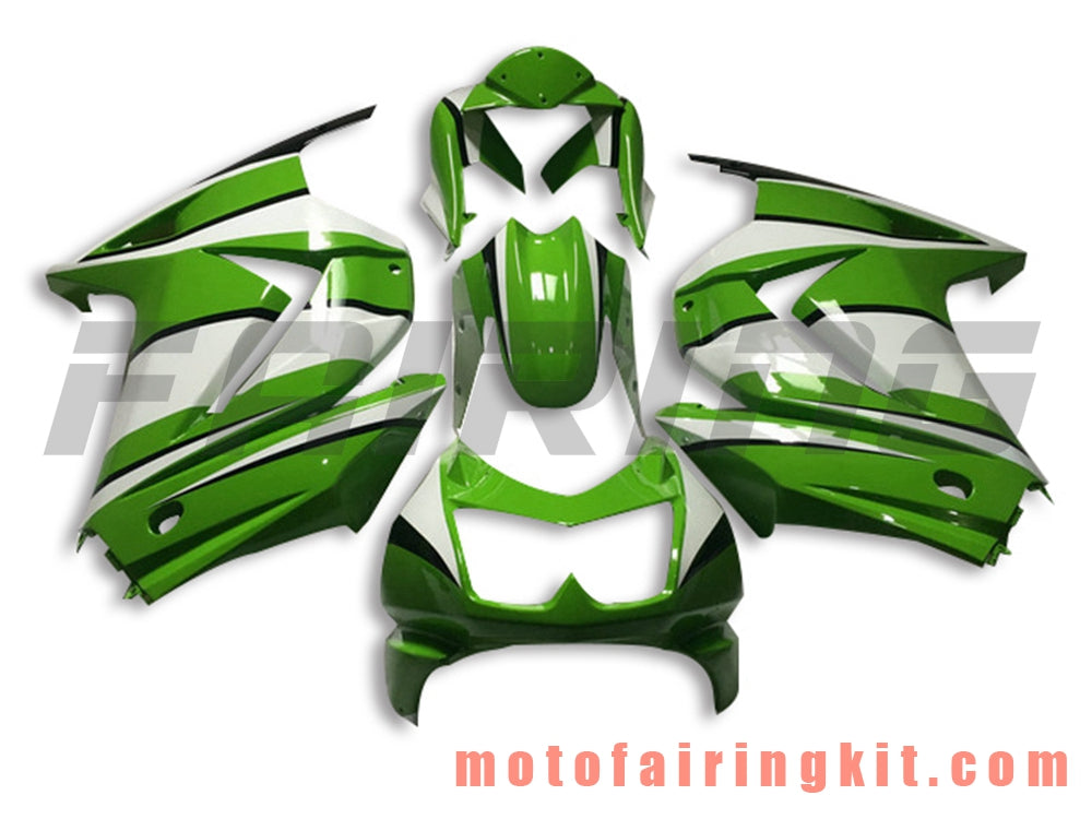 Fairing Kits Fit for EX250R 250 EX-250R ZX250 2008 2009 2010 2011 2012 Plastic ABS Injection Mold Complete Motorcycle Body Aftermarket Bodywork Frame (Green & White) B044