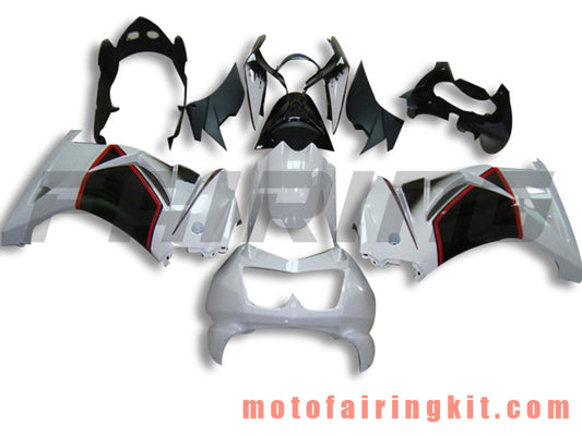 Fairing Kits Fit for EX250R 250 EX-250R ZX250 2008 2009 2010 2011 2012 Plastic ABS Injection Mold Complete Motorcycle Body Aftermarket Bodywork Frame (White & Black) B048