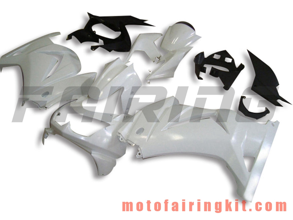 Kits de carenado aptos para EX250R 250 EX-250R ZX250 2008 2009 2010 2011 2012 Molde de inyección de plástico ABS Carrocería completa para motocicleta Marco de carrocería de posventa (blanco) B050