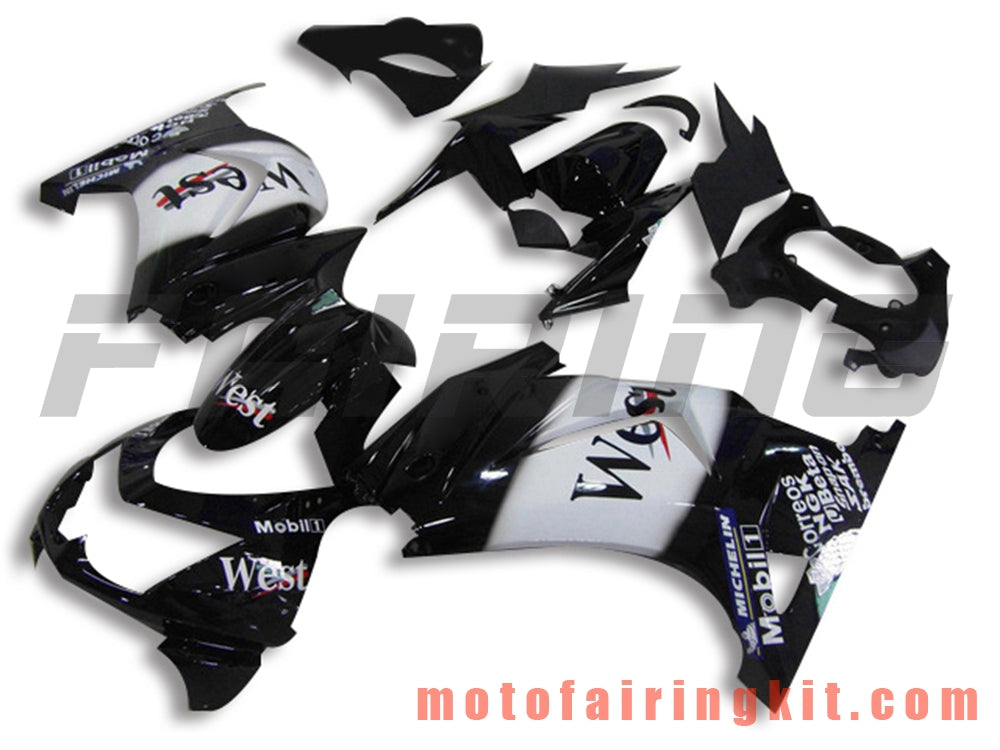 Fairing Kits Fit for EX250R 250 EX-250R ZX250 2008 2009 2010 2011 2012 Plastic ABS Injection Mold Complete Motorcycle Body Aftermarket Bodywork Frame (Black & White) B051